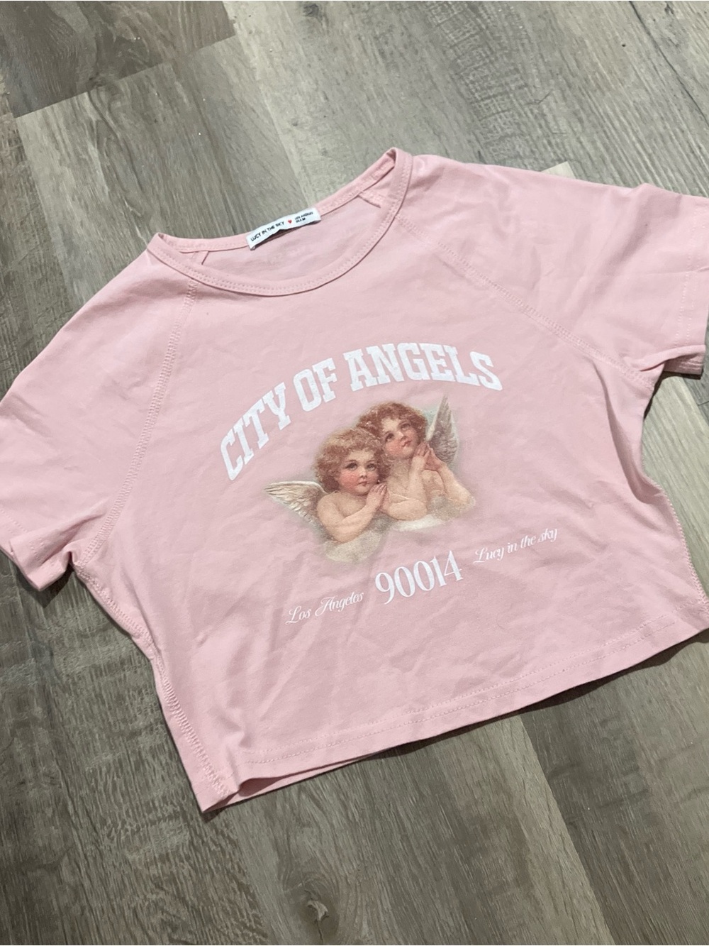 Lucy in the Sky Light Pink Crew Neck Tee